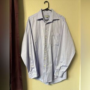 MS5 Hickey Freeman Men’s Light Blue Button Down Dress Shirt Size 16 1/2–35